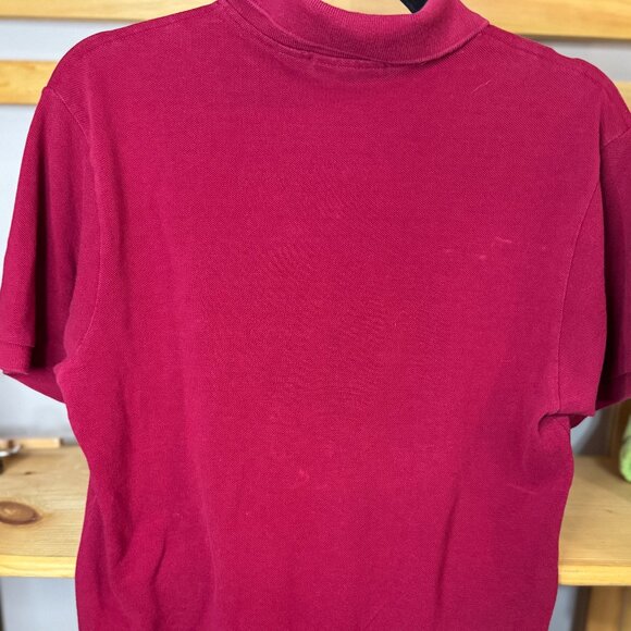 Lacoste Classic Fit Polo Shirt | Maroon Red | Size Small (US) - Picture 4 of 5